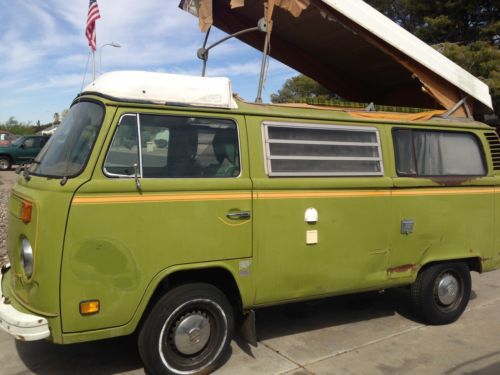 1977 volkswagen westfalia pop top camper bus dry arizona no rust