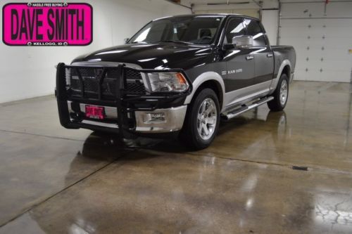 12 ram 1500 laramie 4x4 crew cab auto heated leather seats sunroof grille guard