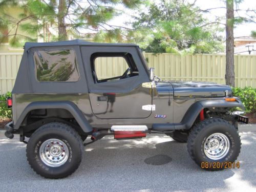 1994 jeep wrangler 350 corvette v-8 conversion $20k invest show jeep cj 5-speed