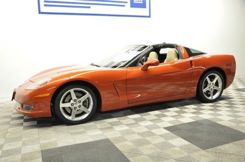 Very clean 05 orange vette coupe daytona orange z51 heated leather 06 07 08