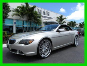 05 mineral silver 645-ci i 4.4l v8 convertible *navigation *low miles *florida