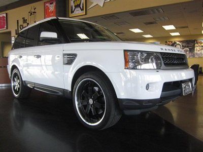 11 rover sport white with tan interior navigation 22' wheels 29k