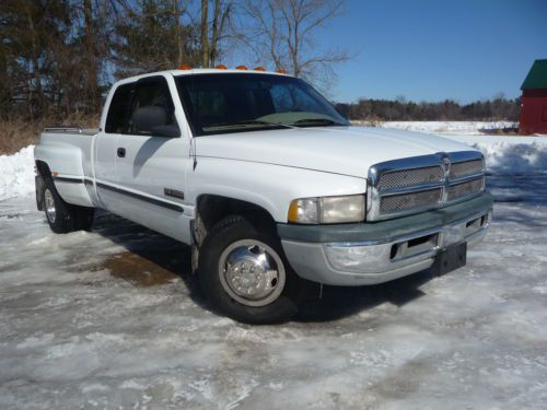 1999 dodge ram 3500 dually quad cab cummins turbo diesel  laramie leather