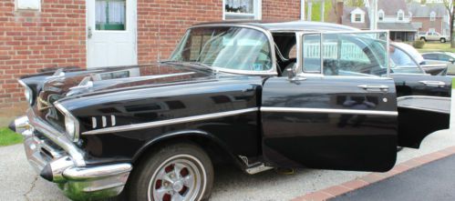 1957 chevy bel air - 4d - black - hardtop - powerglide transmission