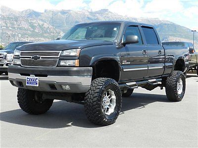 Chevy crew cab 4x4 duramax diesel custom wheels tires auto tow shortbed