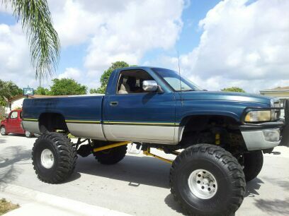 Lifted monster truck dodge ram 1500 44's