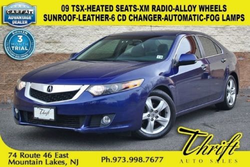 09 tsx-heated seats-xm radio-sunroof-leather-6 cd changer-automatic