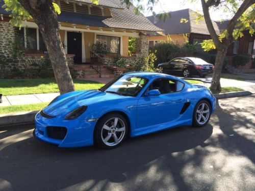 Porsche cayman gt 2007 techart 2-door 911 gt3 mexico blue hatchback coupe