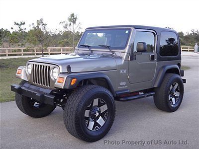 2003 jeep wrangler x 4x4 inline 4.0l clean carfax kmc xd rockstar wheels custom