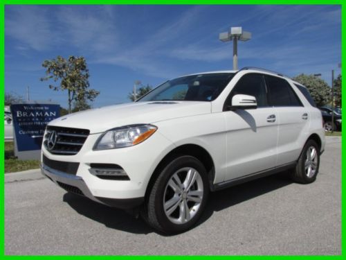 13 ml-350 arctic white 3.5l v6 suv *navigation *driver assistance pkg *low miles