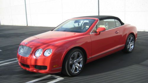 2008 red bentley continental gtc convertible 16k miles