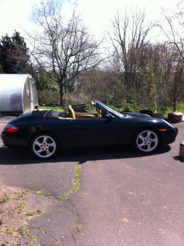 2000 porsche carrera 911 convertible black savanah beige 996 loaded 35k miles