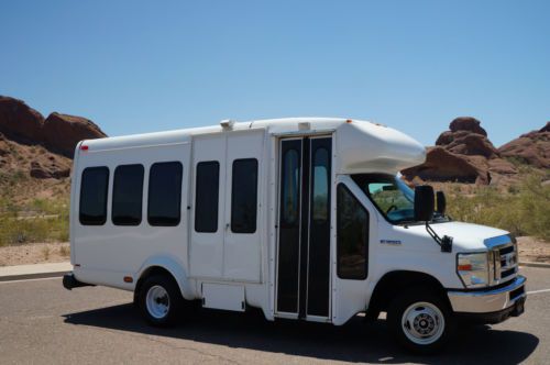 2008 ford e350 arizona rust free shuttle bus passenger van!! clean carfax!!