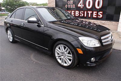 2009 mercedes benz c300 4matic amg awd leather heated seats sunroof black/black