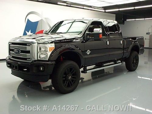 2014 ford f250 platinum crew 4x4 lift diesel sunroof 7k texas direct auto