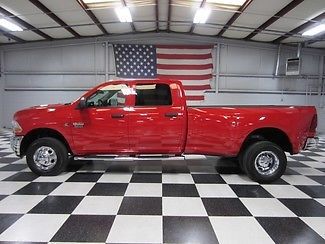 1 owner red crew cab st slt 6.7 cummins diesel auto financing cloth chrome nice