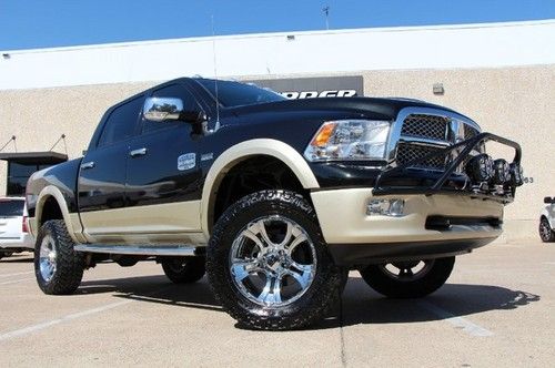 2011 ram laramie longhorn 4x4 hemi lift kit custom wheels nav dvd sun