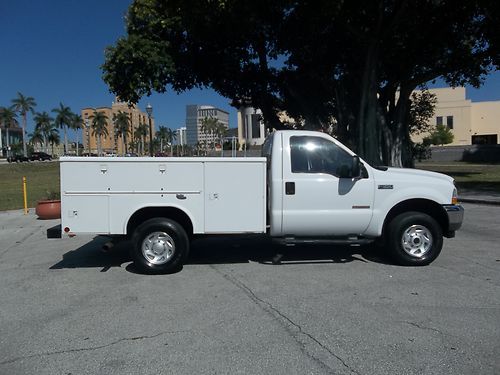 2003 ford f350 super duty 4x4 single rear wheel plow utility truck diesel