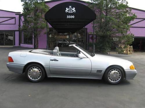 1992 mercedes sl500 roadster - 42k - both tops