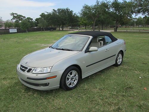 2006 saab 9-3 convertible 2.0 turbo 73k  6 speed trans heated seats fla car