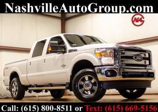 2011 white lariat 4wd crew cab 6.7l diesel leather rear camera 4wd 4x4 warranty