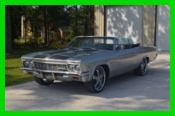 1966 chevy impala convertible 350 v8 silver chrome