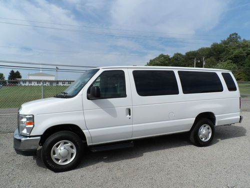 2008 ford e-350 passenger van super duty transport side/rear doors clean!! 108k