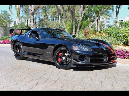 2008 dodge viper srt-10 acr coupe only 210 miles! coupe black carbon spoiler