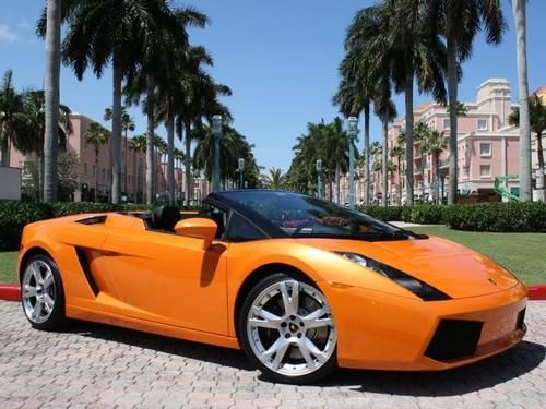 Low reserve! pearl orange 6-speed gallardo spyder only 6k miles callisto wheels