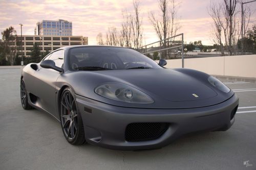 2000 ferrari 360 modena f1 coupe with matte gunmetal wrap