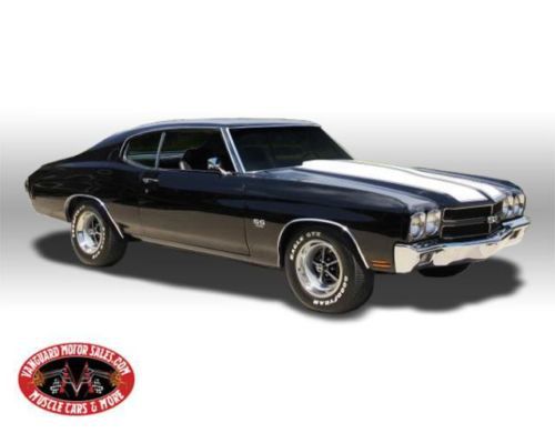 1970 chevelle true ss 396 4 speed black on black number