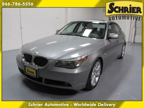 2004 bmw 545i rwd smg silver grey sunroof spoiler navi bluetooth