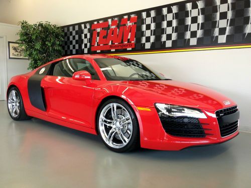 09 r8 - v8 - r tronic - coupe - nav - b&amp;o - premium pkg - leather pkg - 6,753 mi