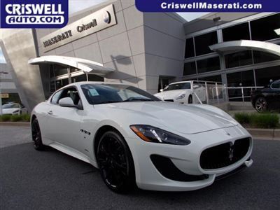 New 2013 maserati granturismo coupe sport s ferrari v8 white bianco black nero