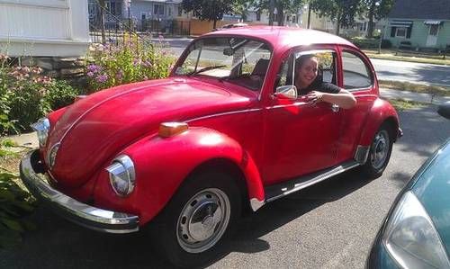 1971 volkswagen super beetle base 1.6l, red