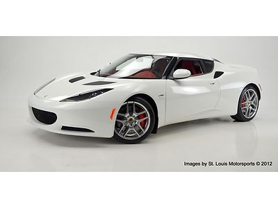 2012 lotus evora ips 2+2 aspen white over venom red leather new full warranty!