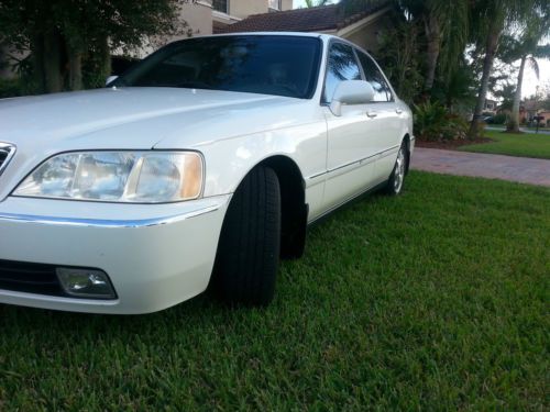 2000 acura 3.5rl pearl white tan leather low miles like new runs great