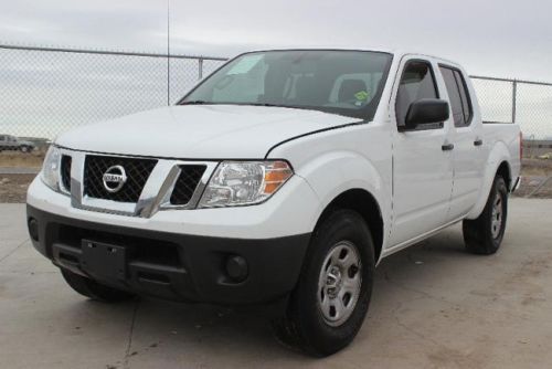 2012 nissan frontier s crew cab damaged rebuilder runs! low miles fuel efficient