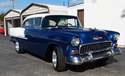 1955 chevy bel air hardtop v-8 4-speed ac runs drives great