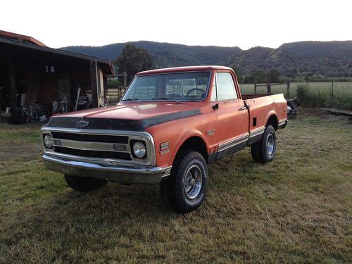 1970 chevy cst-10 4x4 fleetside shortbed,factory air,original, needs restoration