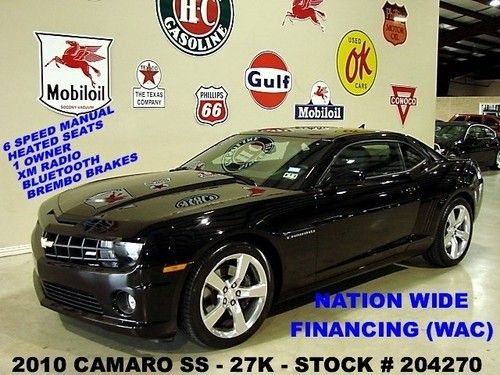 2010 camaro ss,2ss,6 speed trans,htd lth,park sensors,polish 20's,27k,we finance