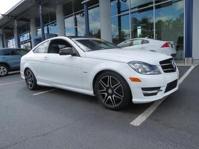 Factory certified! 2013 mercedes-benz c250 coupe panorama sunroof/premium 1 pkg