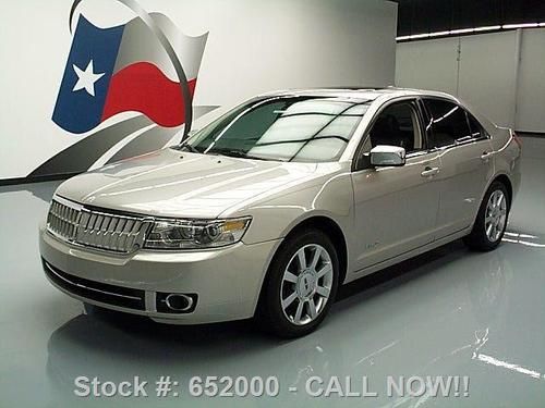 2007 lincoln mkz v6 sunroof nav climate leather 65k mi texas direct auto