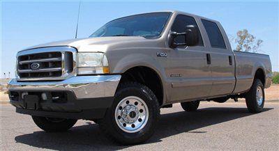 **no reserve** 2002 ford f250 xlt 7.3l diesel crew 4x4 lb az 1 owner clean!!!