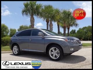 Lexus certified 2012 rx 450h navigation/premium/comfort pkg &amp; more! +0.9% apr