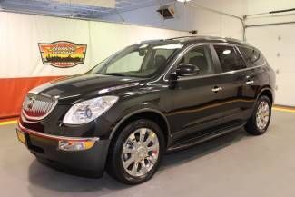 Buick enclave awd 4x4 black heated leather navigation sunroof chrome wheels