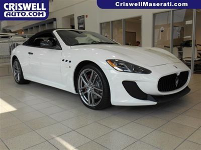 2014 maserati granturismo mc stradale convertible white bianco black nav loaded