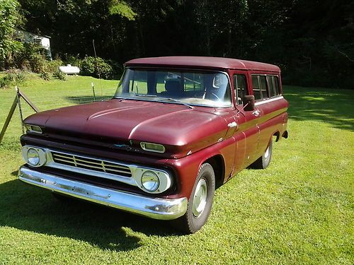 1962 chevy suburban runs&amp; drives 2 door- clamshell rear doors -ratrod or restore