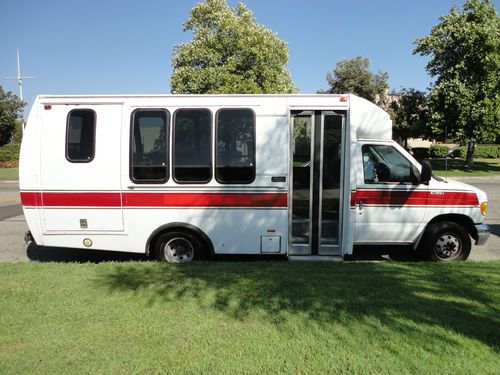 1998 ford shuttle bus 12 passenger handicap lift xlnt shape zero rust no reserve