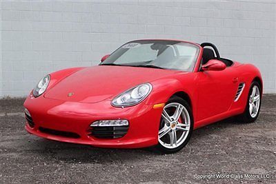 1-owner 12k mi red sport chrono pcm 08 09 10 12 911 cayman carrera boxster s 6sp